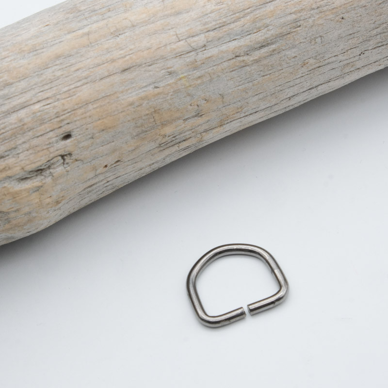 16mm Half-Round Grommet, Gunmetal - Maison Klem